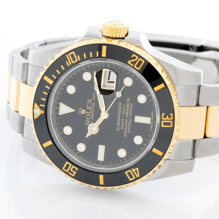 Rolex Submariner 2 Tone Steel Gold Men s Watch 116613 LB