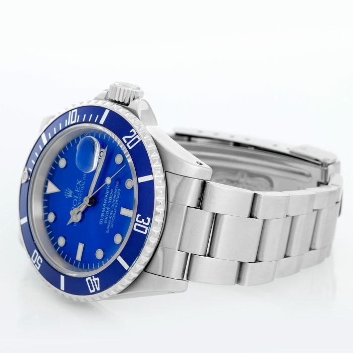 Rolex submariner blue stainless steel discount