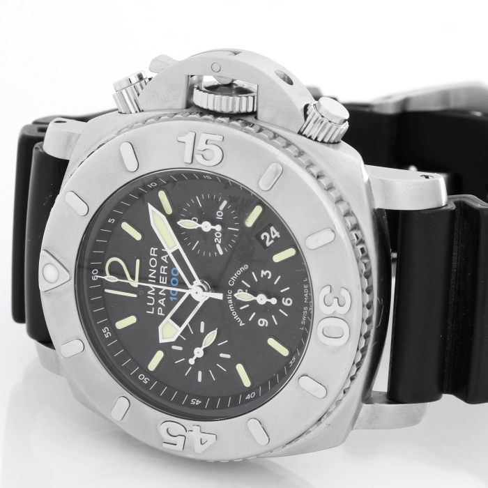 Panerai Luminor 47mm Stainless Steel Diver s Chronograph Watch PAM 187