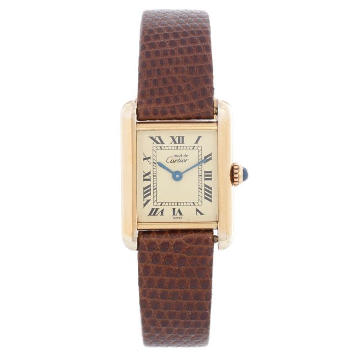 Cartier vermeil ladies watch on sale