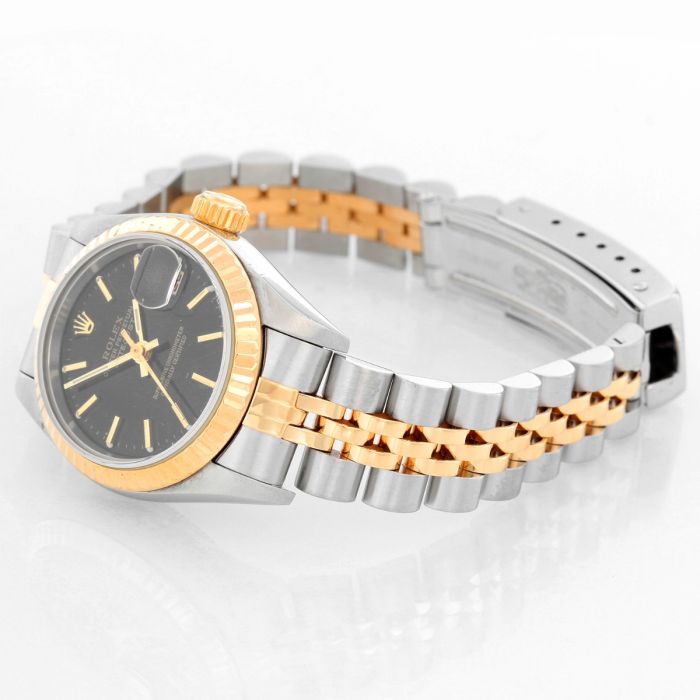 Rolex Ladies Datejust 2-tone Watch 79173 Black Dial