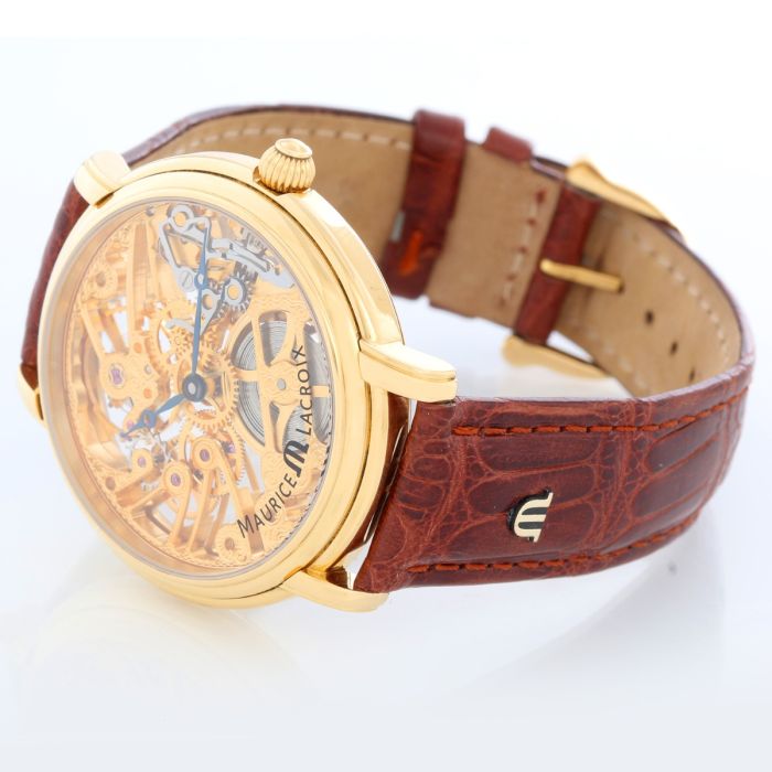Maurice Lacroix Masterpiece Squelette 18K Yellow Gold Mens Watch