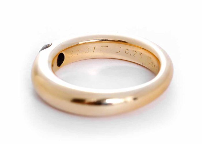 Cartier 18Kゴールド リング Cartier 18k Pink Gold and Diamond LOVE Solitaire Ring Size
