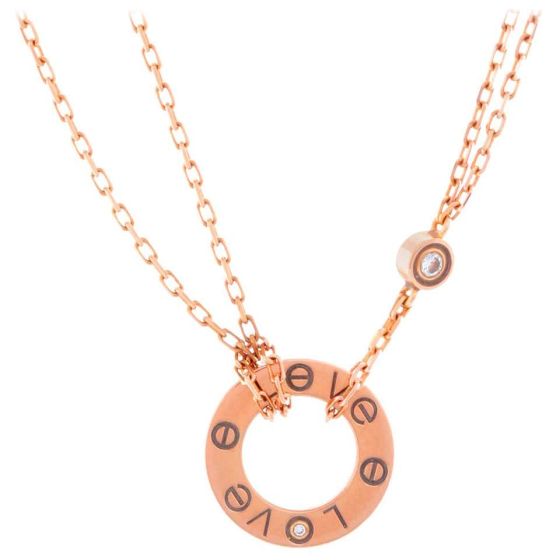 Cartier LOVE 18K Rose Gold Necklace