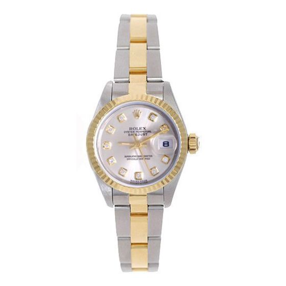 Ladies Rolex Datejust  2-Tone Diamond Watch 69173