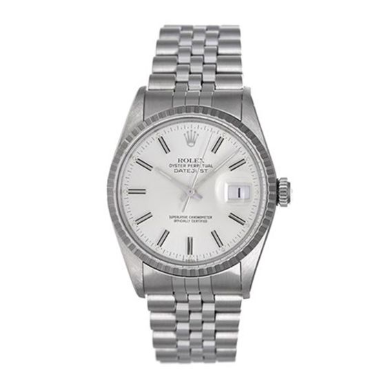 Rolex Datejust Men's Stainless Steel Watch Silver Dial 16030