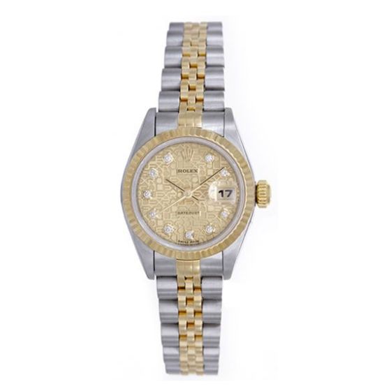 Rolex  Datejust 2-tone Steel & Gold Ladies Watch 69173