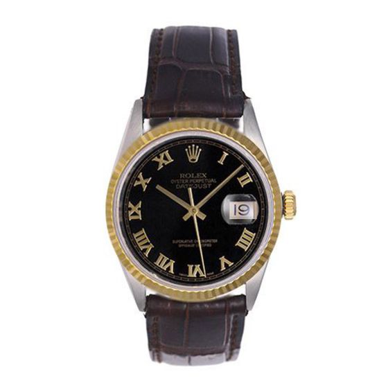 Men's Rolex Datejust 2-Tone Steel & Gold Watch 16013
