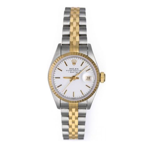 Rolex Datejust Ladies 2-Tone Watch 69173 White Dial