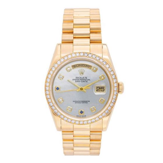 Rolex President Day-Date Men's Factory Mother of Pearl wtih Sapphire crystals 118348 