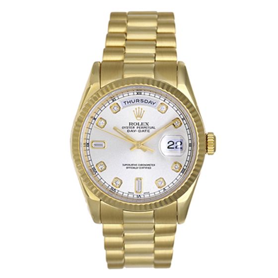 Men's Rolex President Day-Date Gold & Diamond Watch 118238
