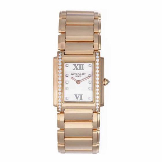 Ladies Patek Philippe Twenty-4 Rose Gold & Diamond Watch 4910 / 11R