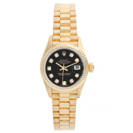 Rolex President Ladies 18k Yellow Gold Watch 69178