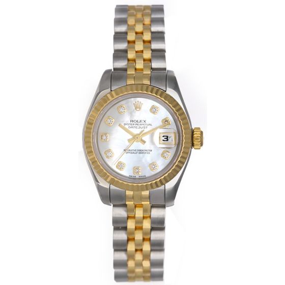 Ladies Rolex Gold/Steel 2-Tone Datejust Watch 179173
