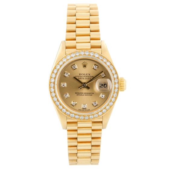Rolex Ladies President Diamond Watch 79178