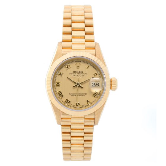 Rolex Ladies President 18k Yellow Gold Watch 69178