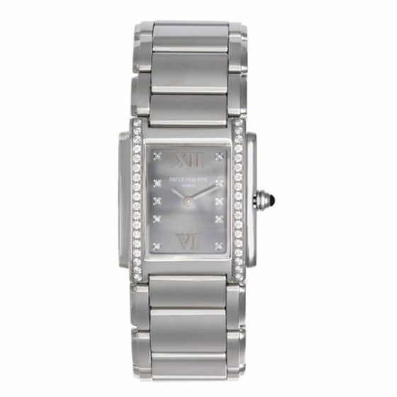 Ladies Steel & Diamond Patek Philippe Twenty-4 Watch 4910 / 10A
