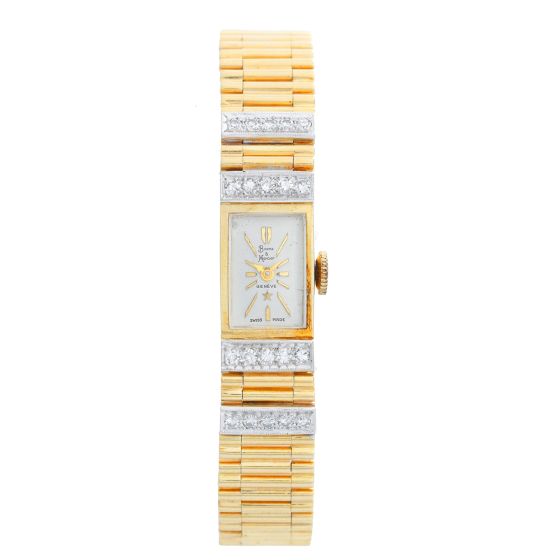 Baume & Mercier Vintage Ladies 14k Yellow Gold & Diamond Watch