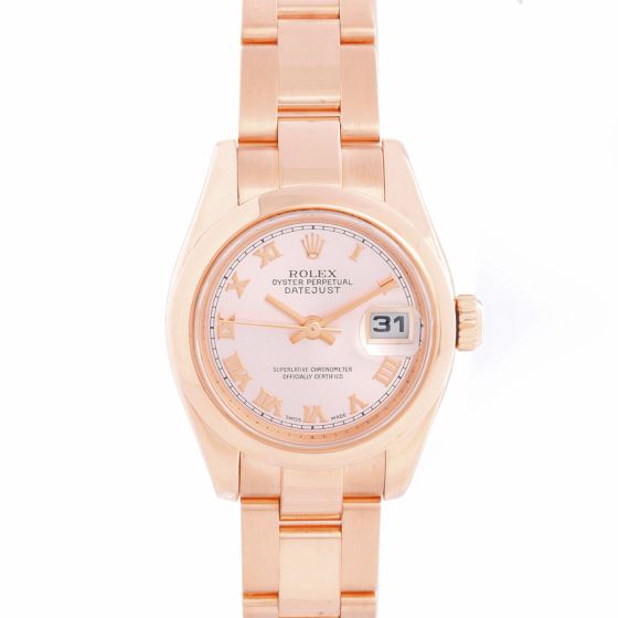 Rolex President 18K Rose Gold Watch 179165 Pink Dial 