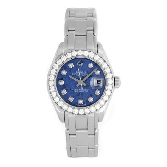 Rolex Pearlmaster Sodalite Diamond Dial Watch 80299
