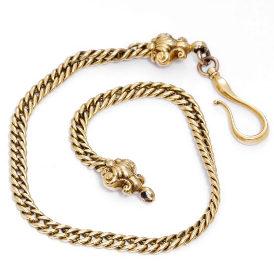 Solid Yellow Gold Pocket Watch Vest Chain 46 grams
