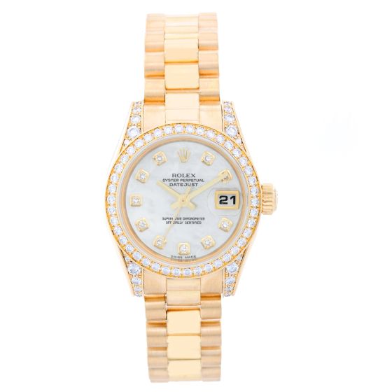 Ladies Rolex President Watch 179158 Factory Mother-Of-Pearl Dial