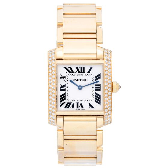 Cartier Tank Francaise Midsize 18k Yellow Gold Watch WE1017R8