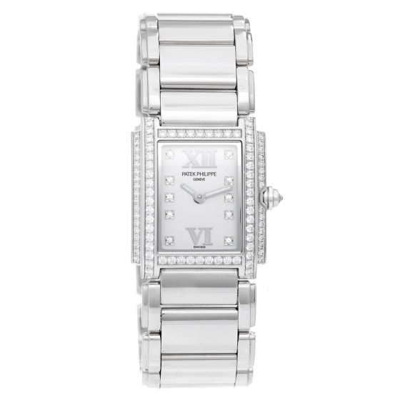 Patek Philippe Twenty-4 Ladies White Gold Diamond Watch 4908/310G