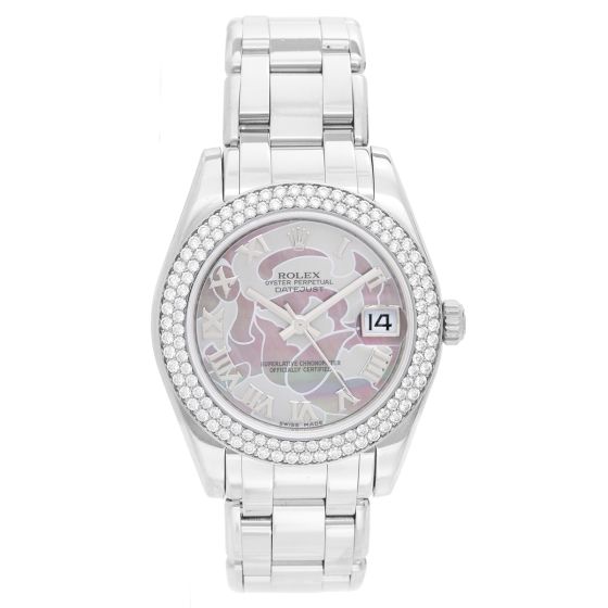 Rolex Ladies Midsize Masterpiece/Pearlmaster Diamond Watch 81339