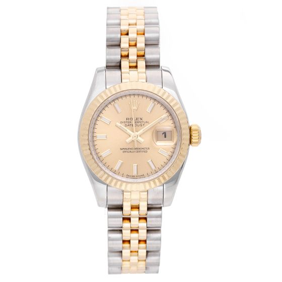 Rolex Datejust  Ladies Gold & Steel Watch 179173