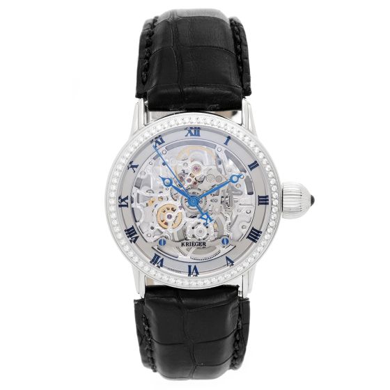 Kreiger Elite Skeleton Watch with Diamond Bezel Limited Edition Model K3003