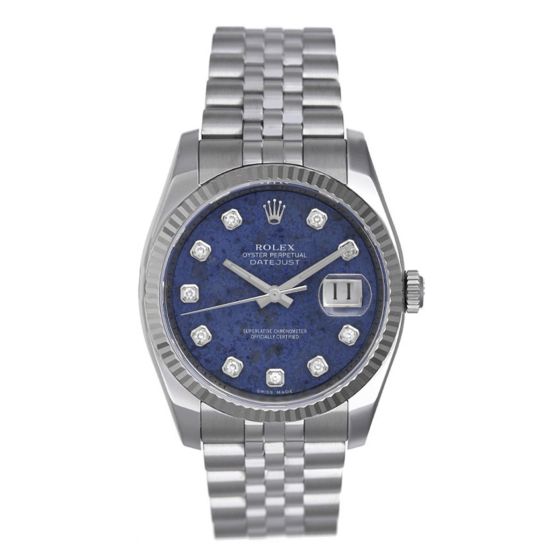 Rolex Datejust Men's Stainless Steel Watch 116234 Sodalite Dial