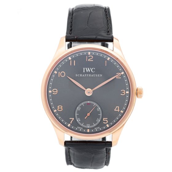 IWC Portuguese Rose Gold Hand Wound Men's Watch