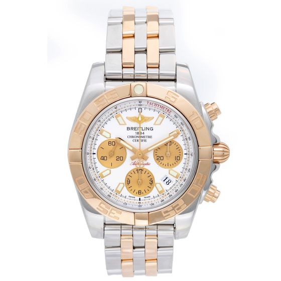 Breitling  Chronomat 41mm Automatic Chronograph Men's 2-Tone Rose Gold Watch CB0140