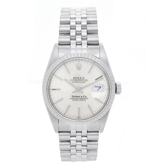 Rolex Tiffany & Co.  Datejust Men's Steel Watch 16030