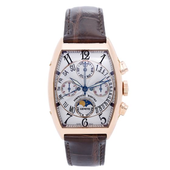 Franck Muller 18k Rose Gold Perpetual Moonphase Bi-Retro Chronograph 6850