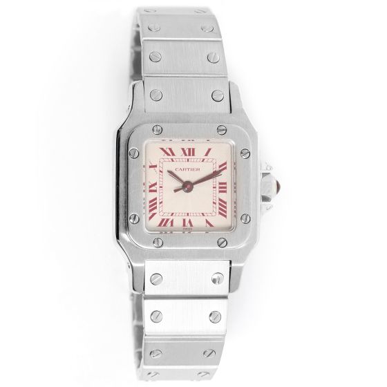 Extremely Rare Cartier Platinum Santos Ladies Watch