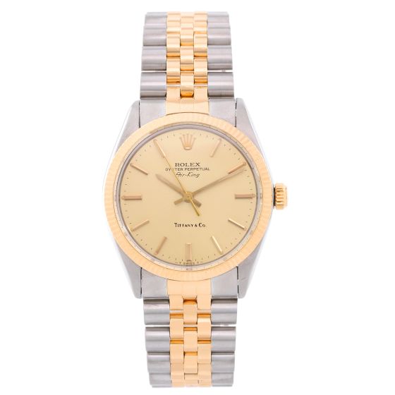 Rolex Air-king  Retail by Tiffany & Co.  Two- Tone Watch 5501