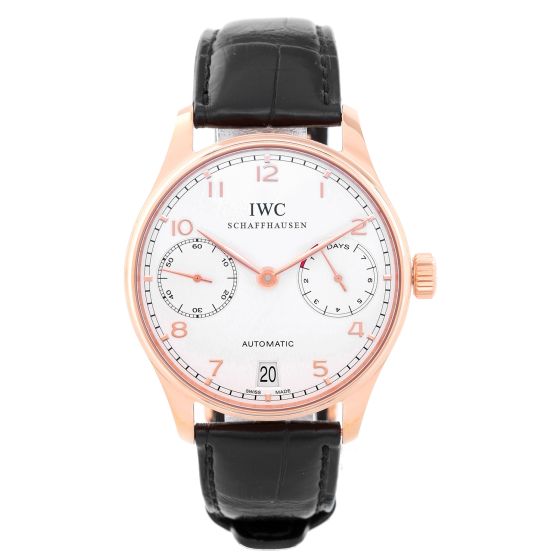 IWC Portuguese 7 Day Power Reserve 18K Rose Gold Men's Watch Ref 5001 - 01