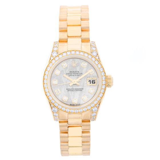 Ladies Rolex President 18k Gold & Diamond 179158 Watch 