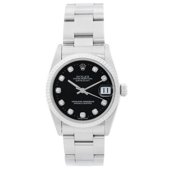 Rolex Midsize Datejust Black Dial Watch 78274