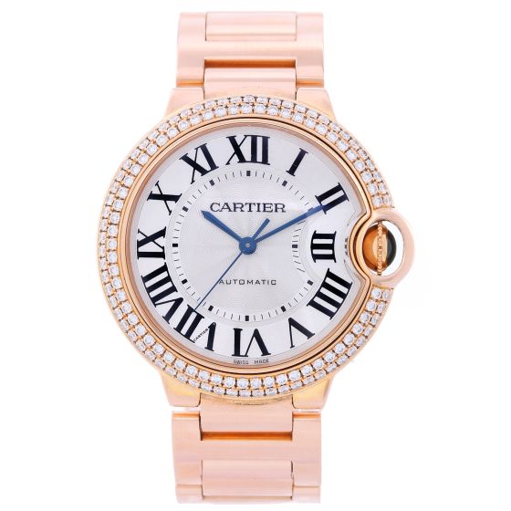 Cartier Ballon Bleu Midsize 18k Rose Gold Men's/Ladies Watch WJBB0005 3004