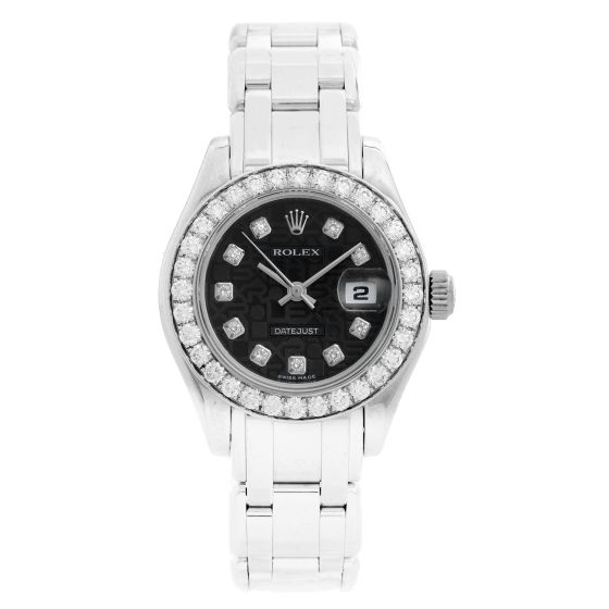 Rolex Ladies Pearlmaster 18k White Gold Watch 80299