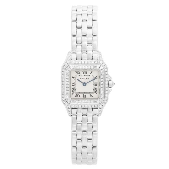 Cartier Panther 18K White Gold with Double Diamond Bezel