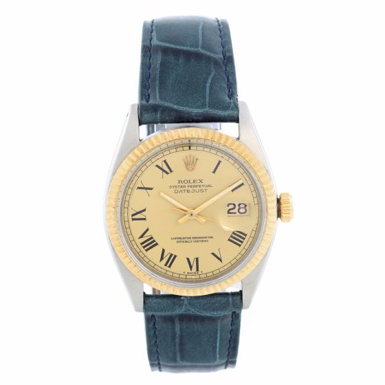Rolex Datejust Men's 2-Tone Watch 1601 on Strap