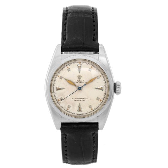 Rolex Vintage Bubbleback 6050 Men's Stainless Steel Watch