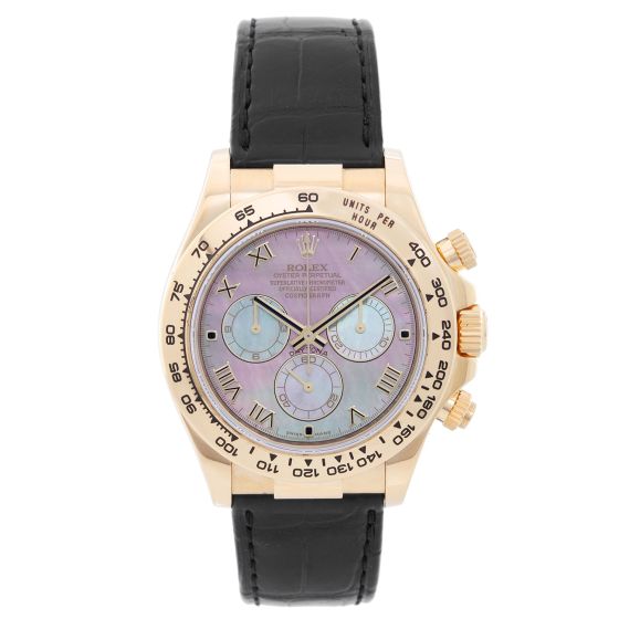Rolex Cosmograph Daytona 18k Watch 116518 Black MOP