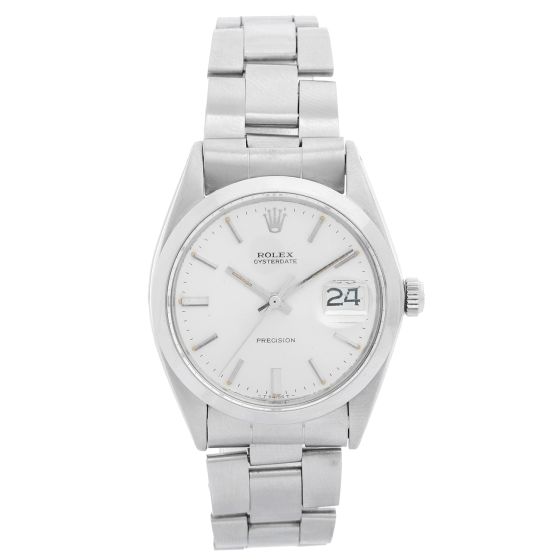 Men's Rolex Oysterdate Silver Dial Watch 6694