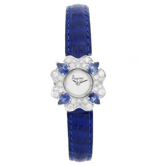 Asprey Diamond and Sapphire Quartz Watch 