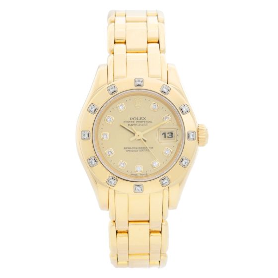 Rolex Ladies Masterpiece/Pearlmaster Watch  69318 Champagne Dial